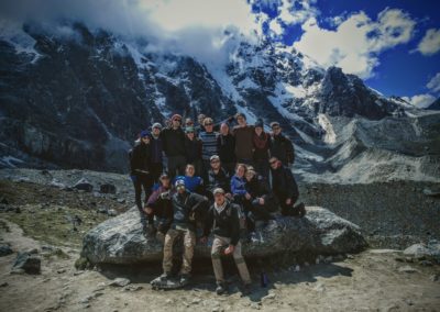Hikers in Peruvian Mountains