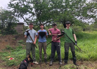 The Leap Volunteers with tools in Colombia