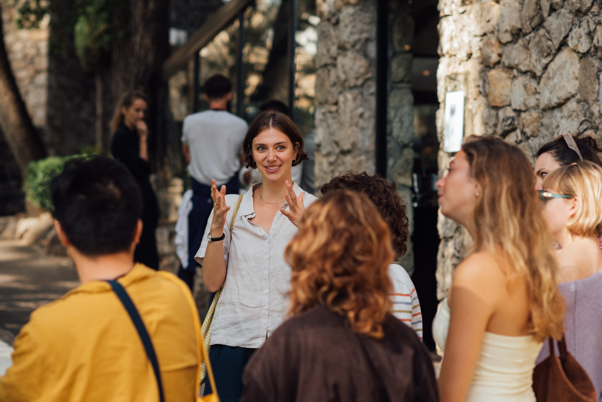 AHA Students in outdoor lecture